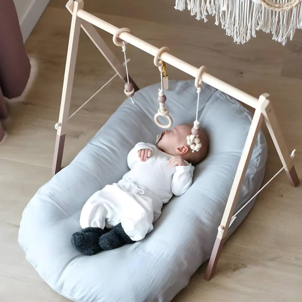 Ergonomic Breathable Baby Pillow - Pink, Green, Brown