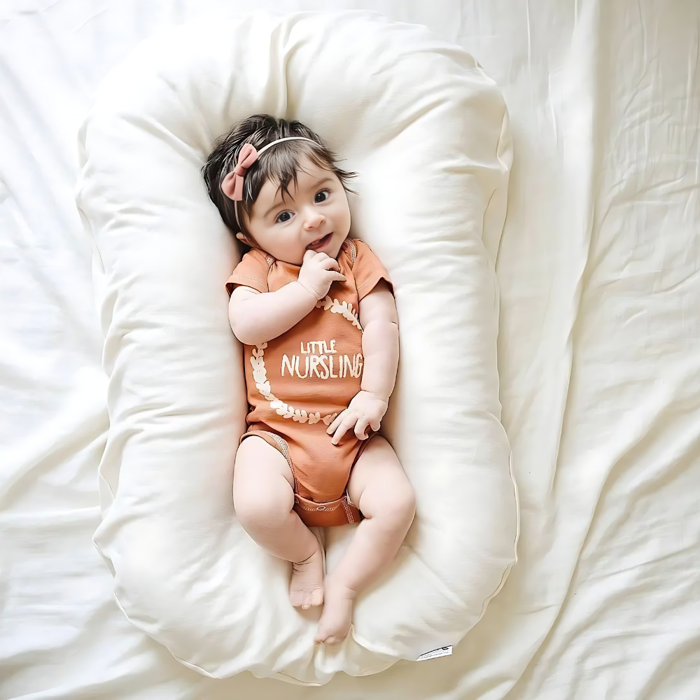 Ergonomic Breathable Baby Pillow - Pink, Green, Brown