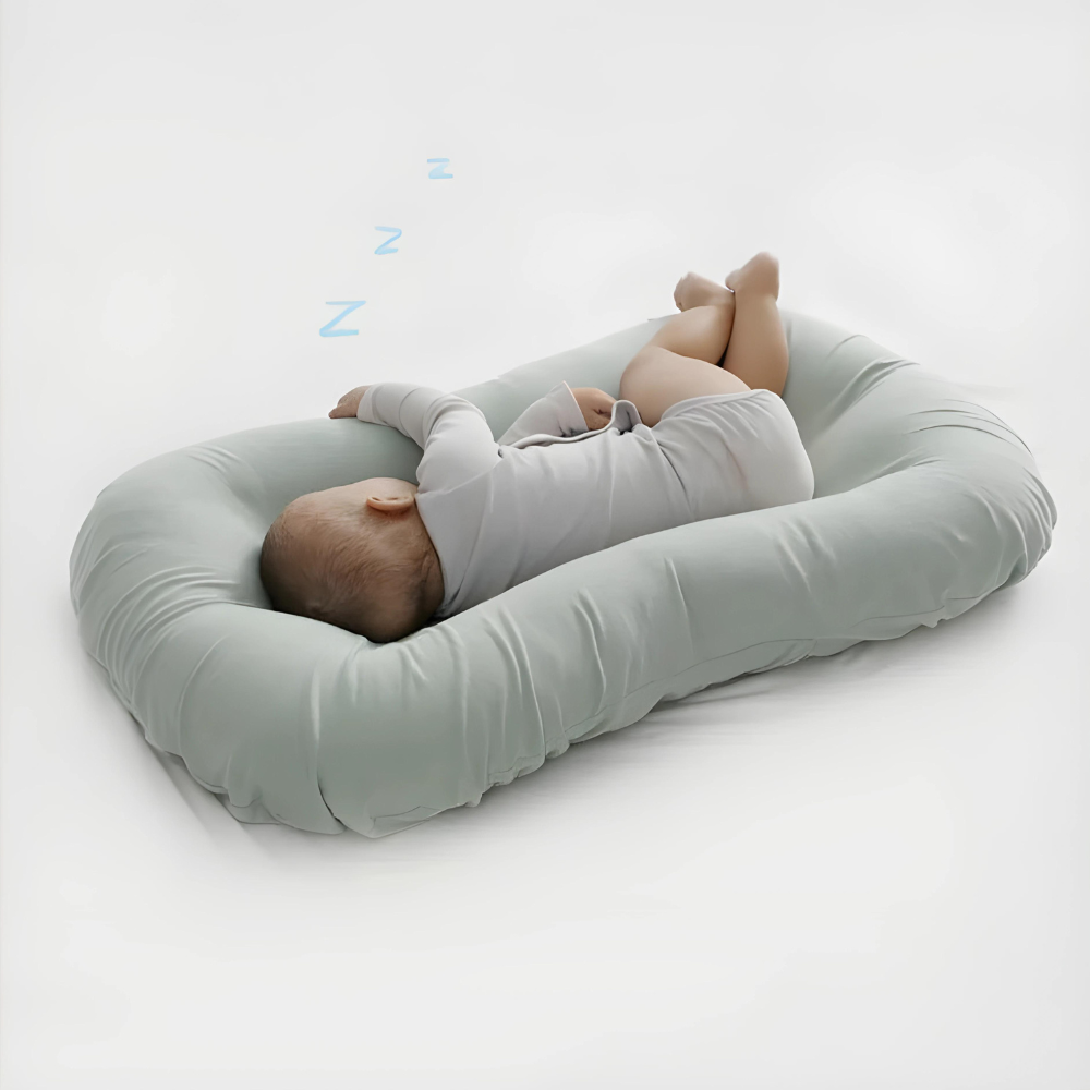 Ergonomic Breathable Baby Pillow - Pink, Green, Brown
