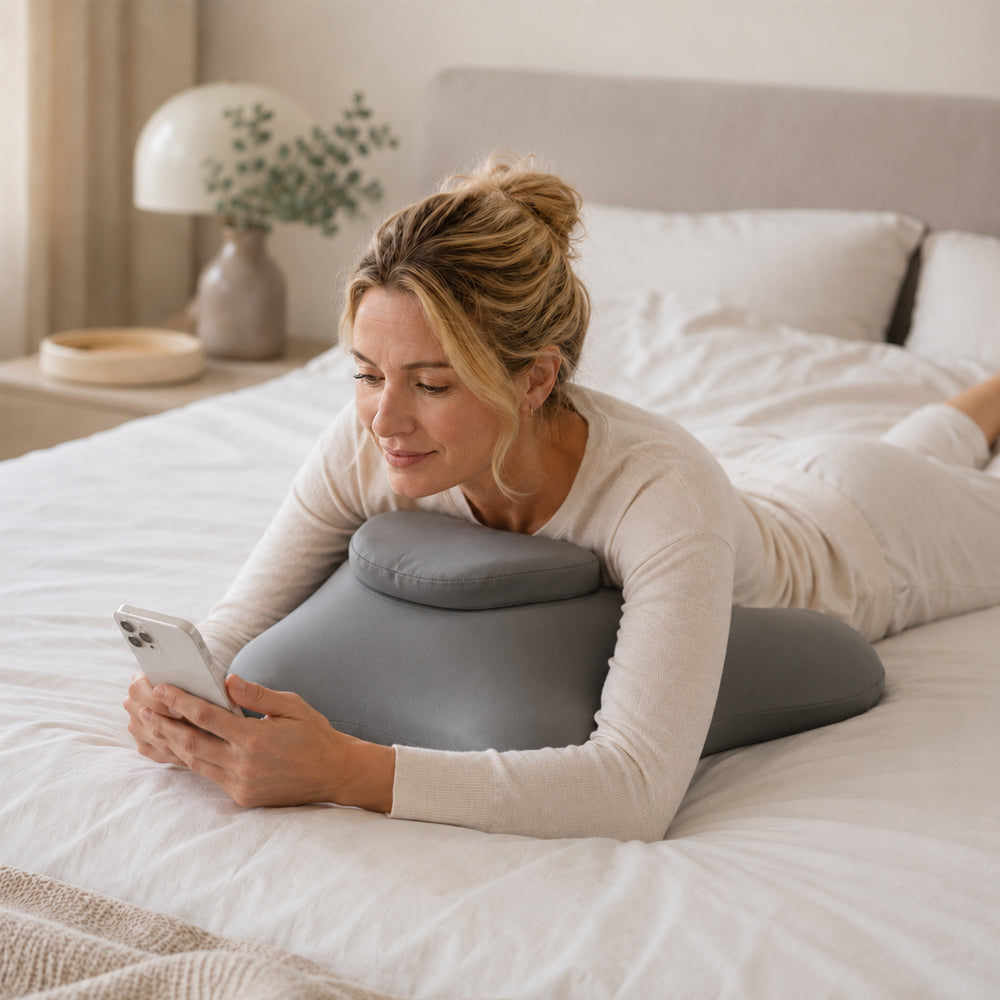 Ergonomic Memory Foam Positioning Pillow with Removable Neck Pillow