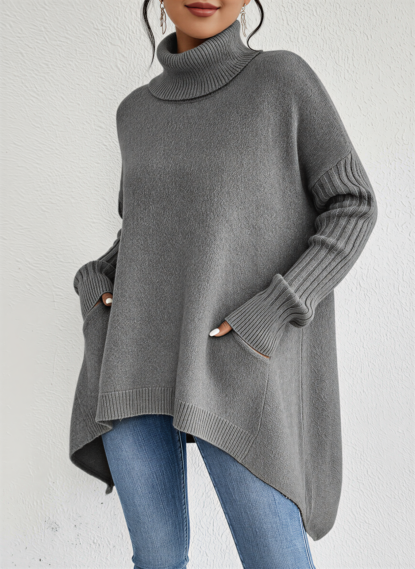 Image of Erica | Women's Oversized Turtleneck Sweater