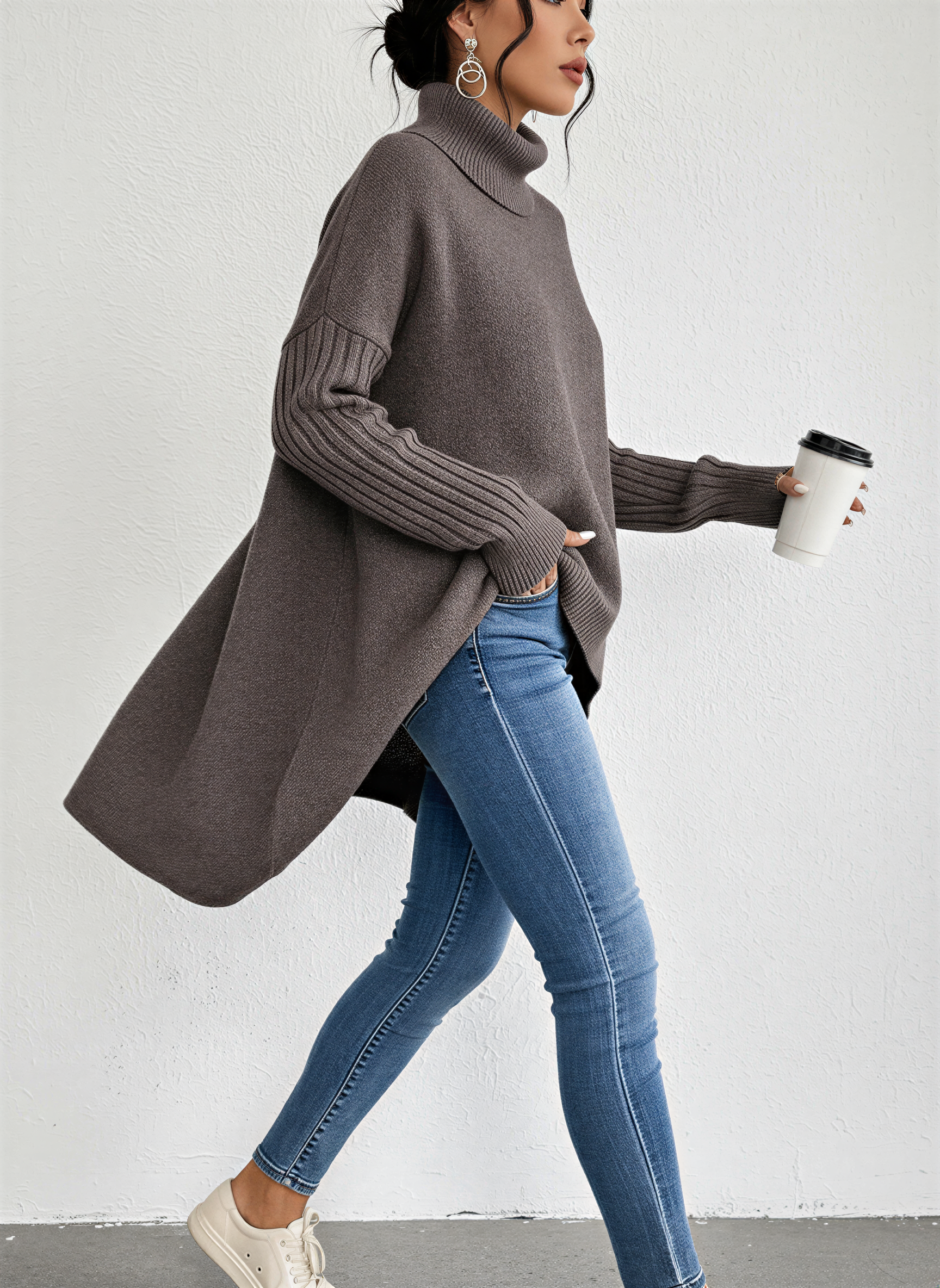 Image of Erica | Women's Oversized Turtleneck Sweater
