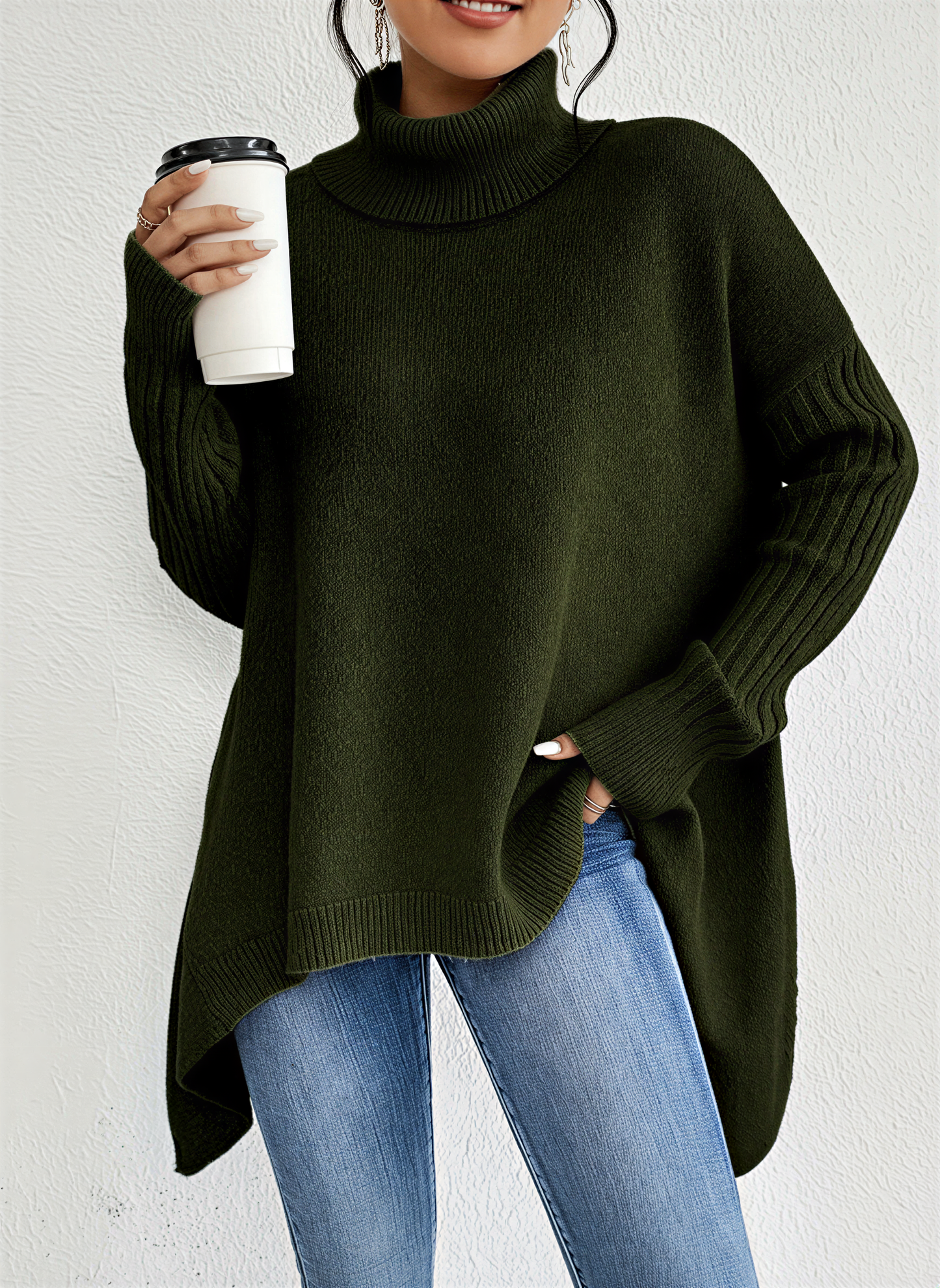 Image of Erica | Women's Oversized Turtleneck Sweater