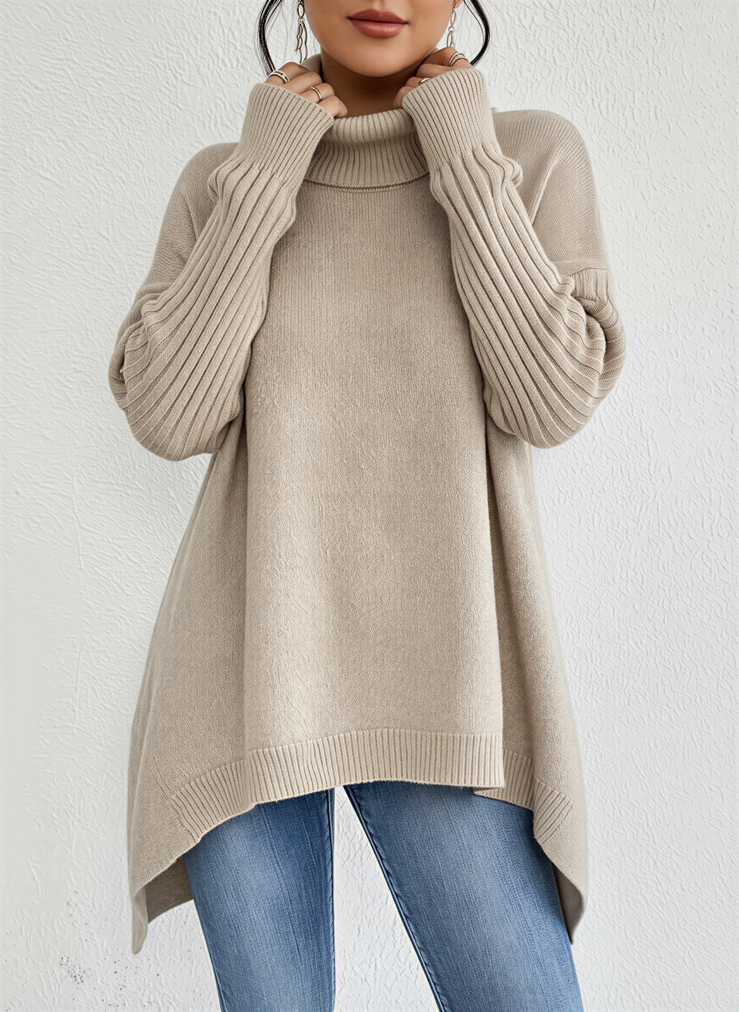 Image of Erica | Women's Oversized Turtleneck Sweater