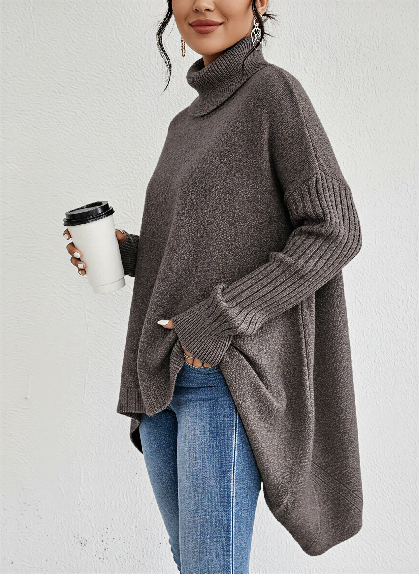 Image of Erica | Women's Oversized Turtleneck Sweater