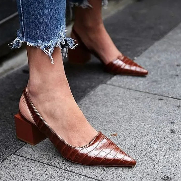 Image of Erica | Women's Slingback Pointed Toe Heels