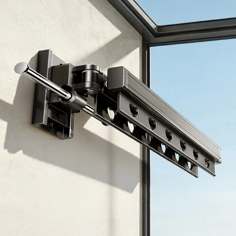 Extendable Wall-Mounted Aluminum Drying Rod