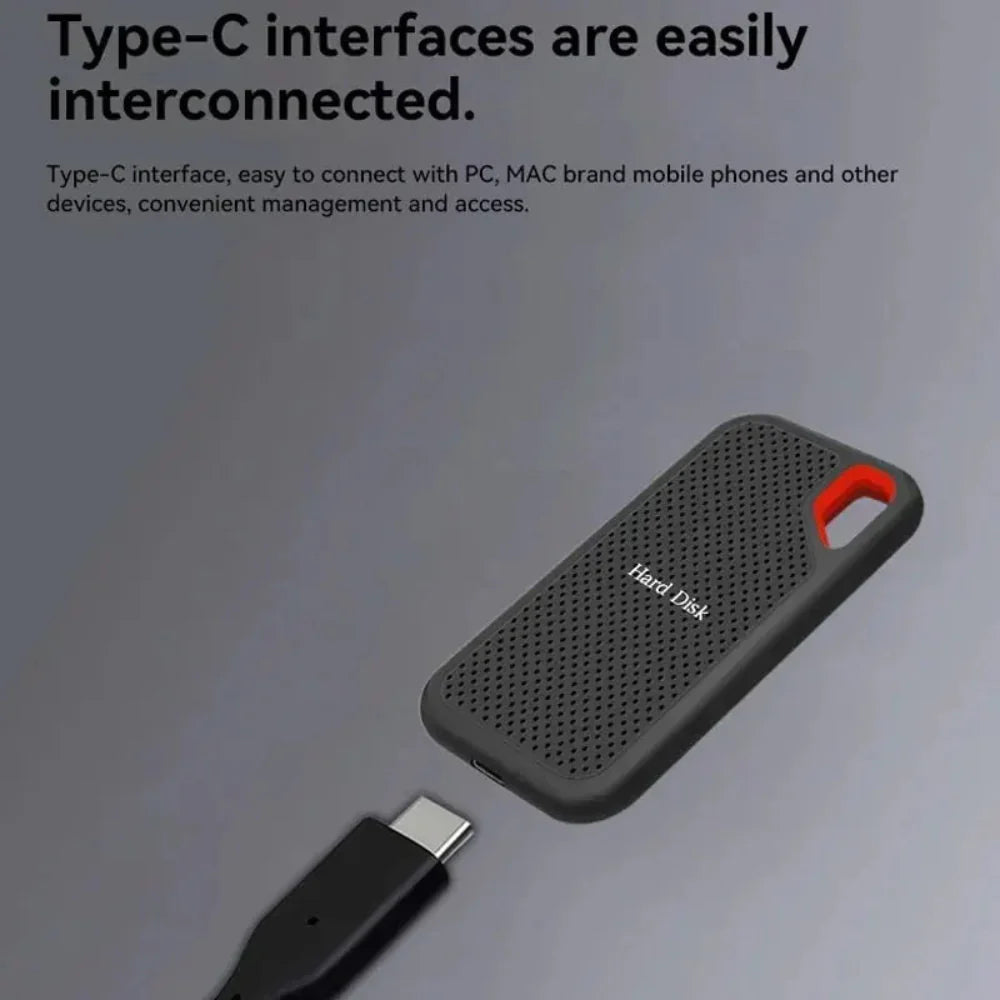 External SSD Portable Drive for Fast Data Transfer