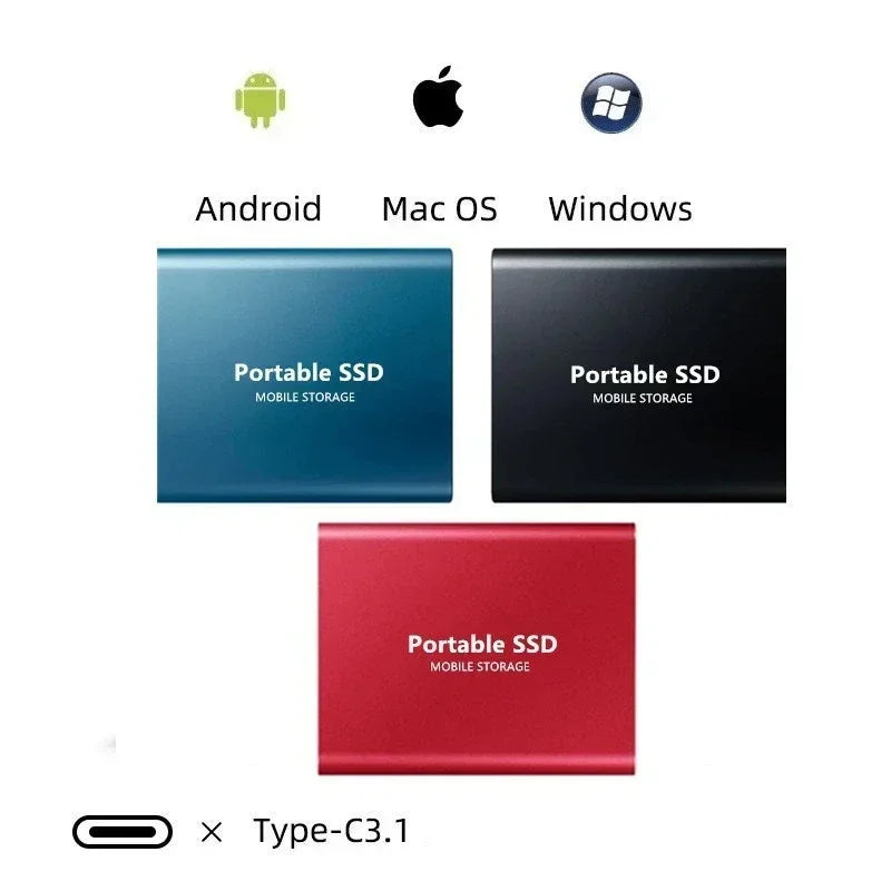 External SSD with 128GB | Fast Data Backup | USB C Connection | DataPulse
