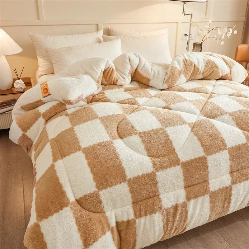 Extra Thick Cozy Quilt Weighted Blanket for Winter