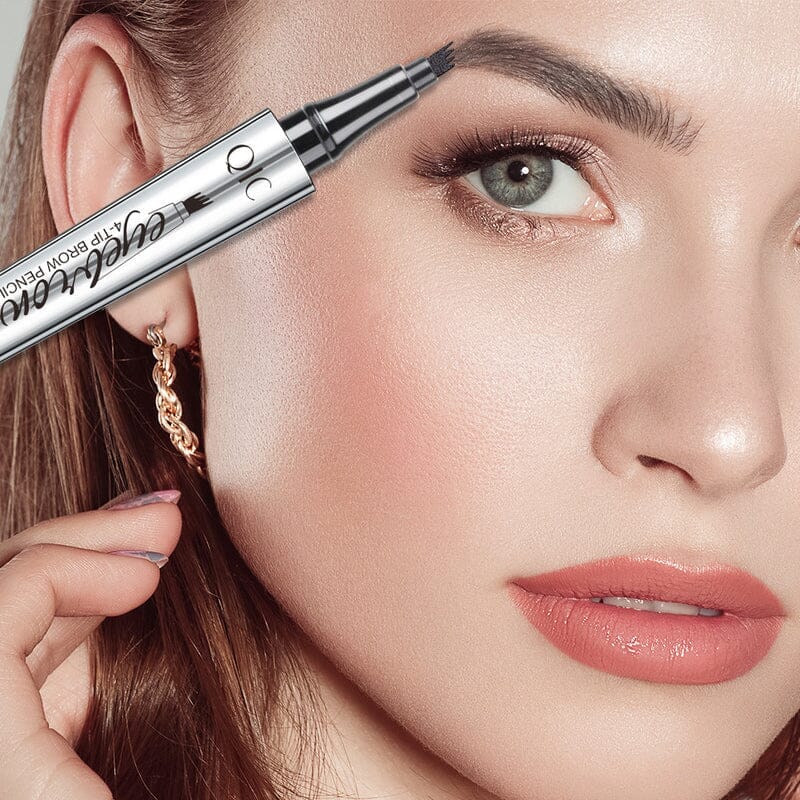 Eyebrow Pencil | Waterproof 3D with 4 Fork Tips | Microblading Effect | BrowFinesse