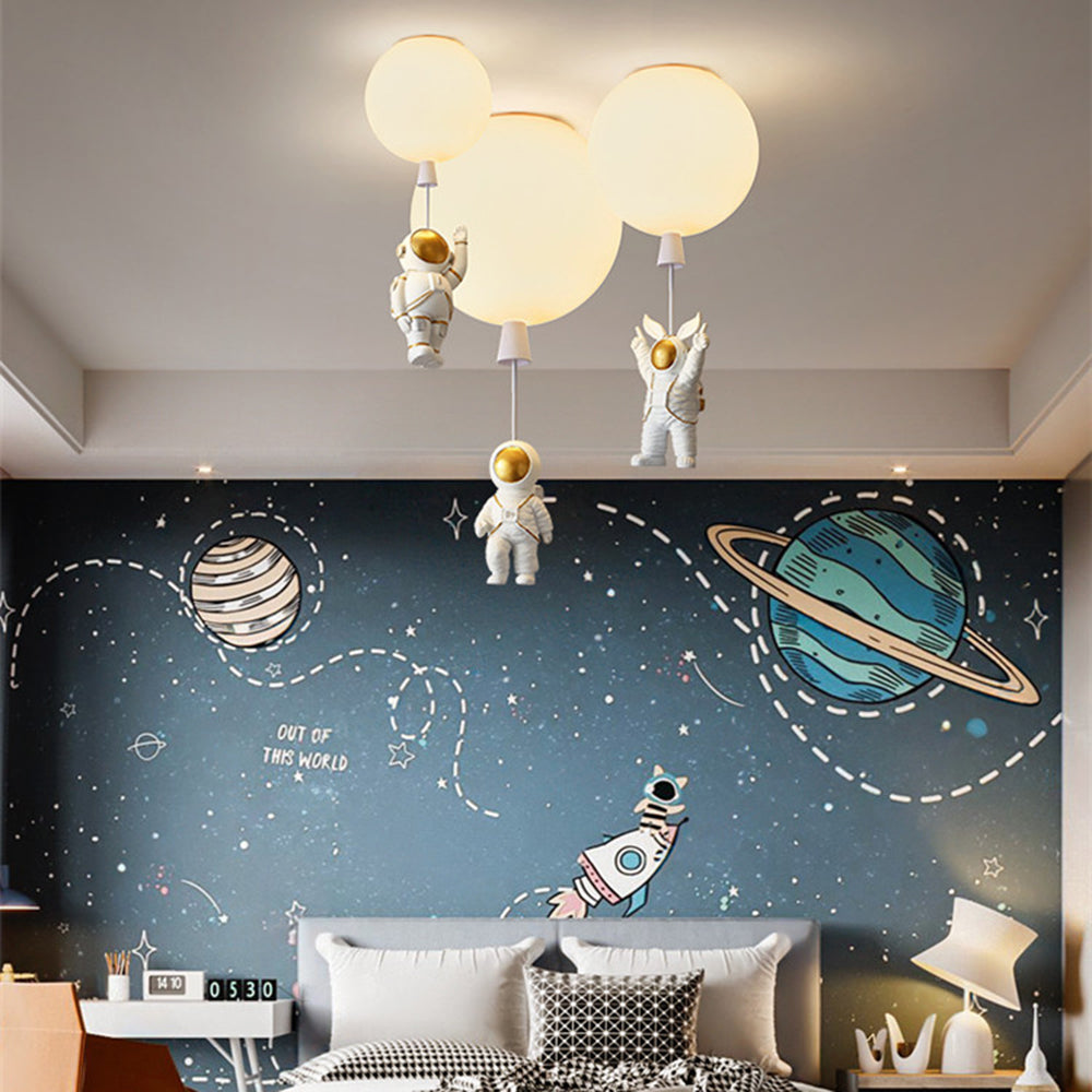 Fateh Modern Moon/Astronaut LED Ceiling Lamp in Acrylic