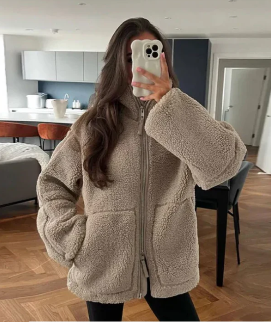 Image of Felicia | Women's Zip-Up Relaxed Fit Coat