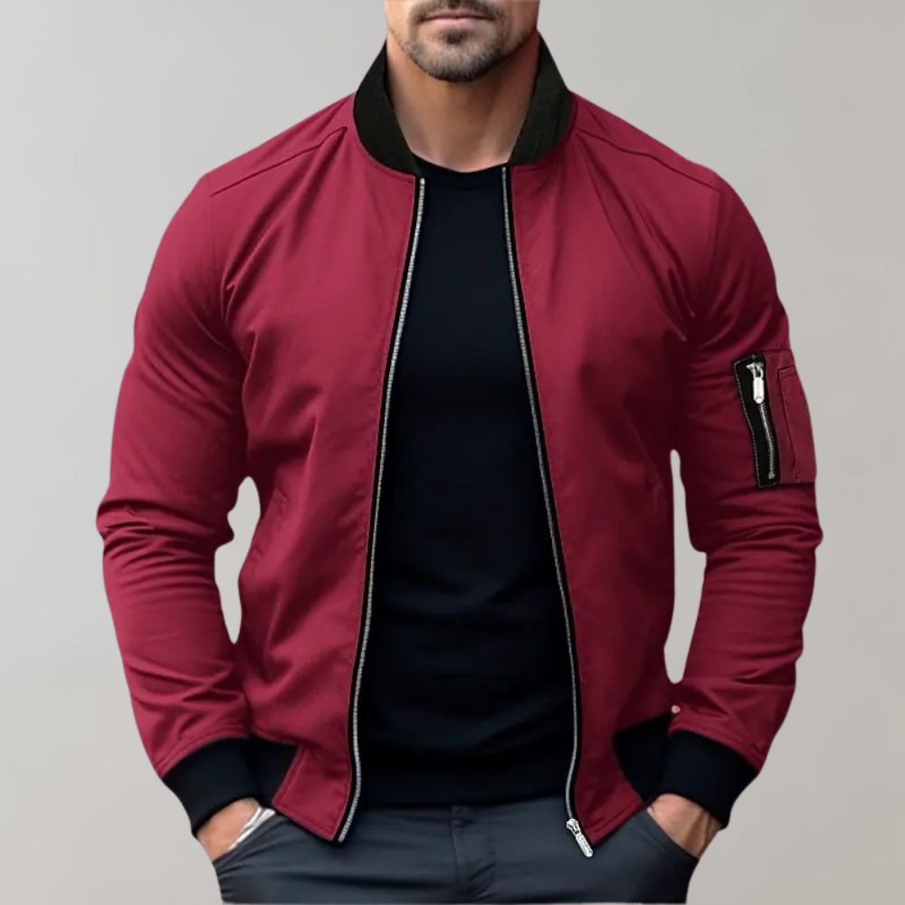 Image of Felix | Men's Slim Fit Full Zip Bomber Jacket