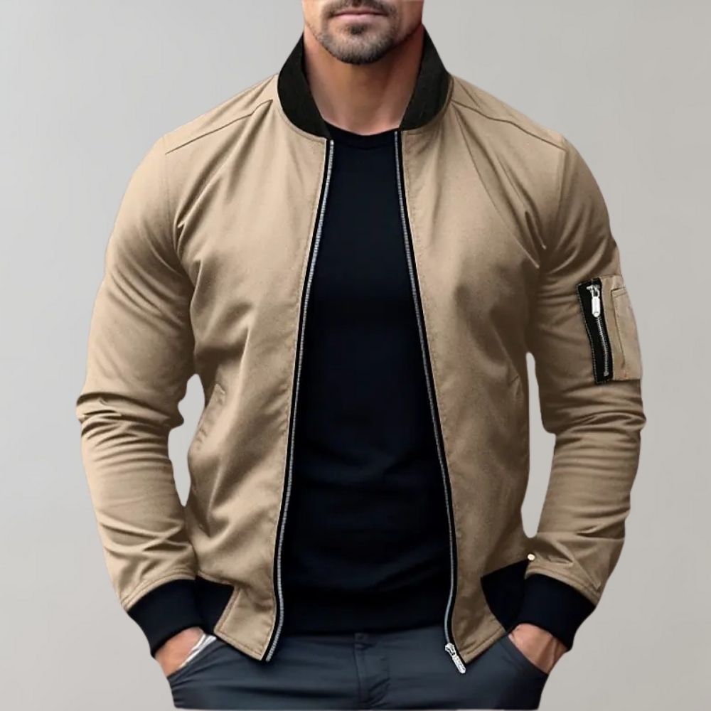 Image of Felix | Men's Slim Fit Full Zip Bomber Jacket