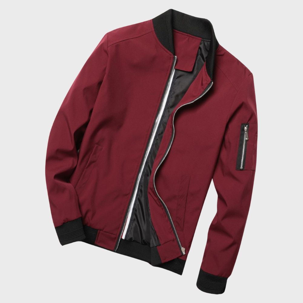 Image of Felix | Men's Slim Fit Full Zip Bomber Jacket