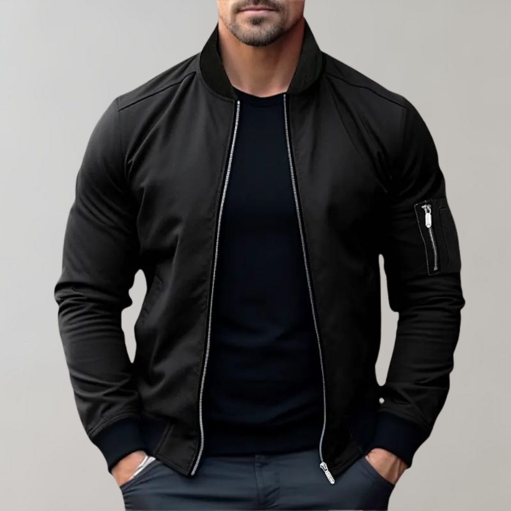 Image of Felix | Men's Slim Fit Full Zip Bomber Jacket