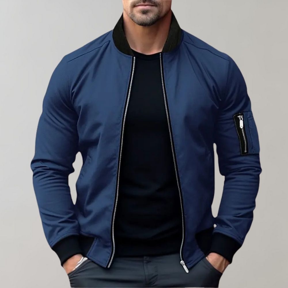 Image of Felix | Men's Slim Fit Full Zip Bomber Jacket