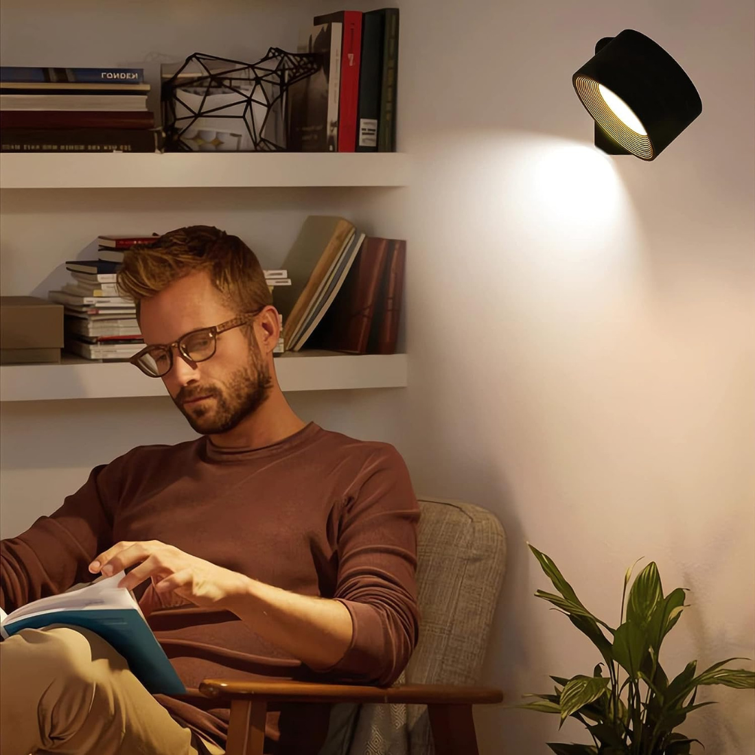 Flexilight | Wireless LED Wall Light with Touch Control & 360° Rotation