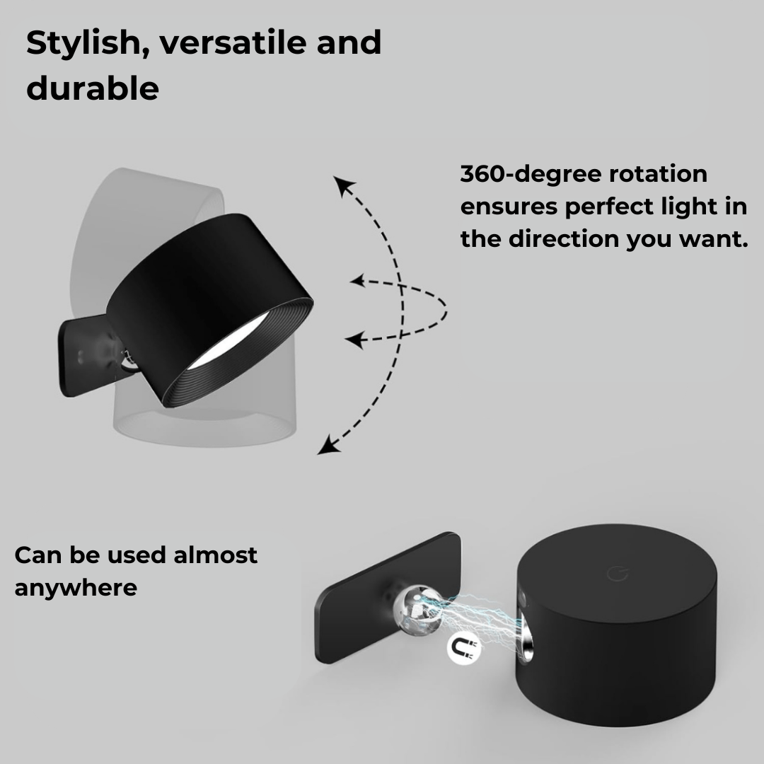 Flexilight | Wireless LED Wall Light with Touch Control & 360° Rotation