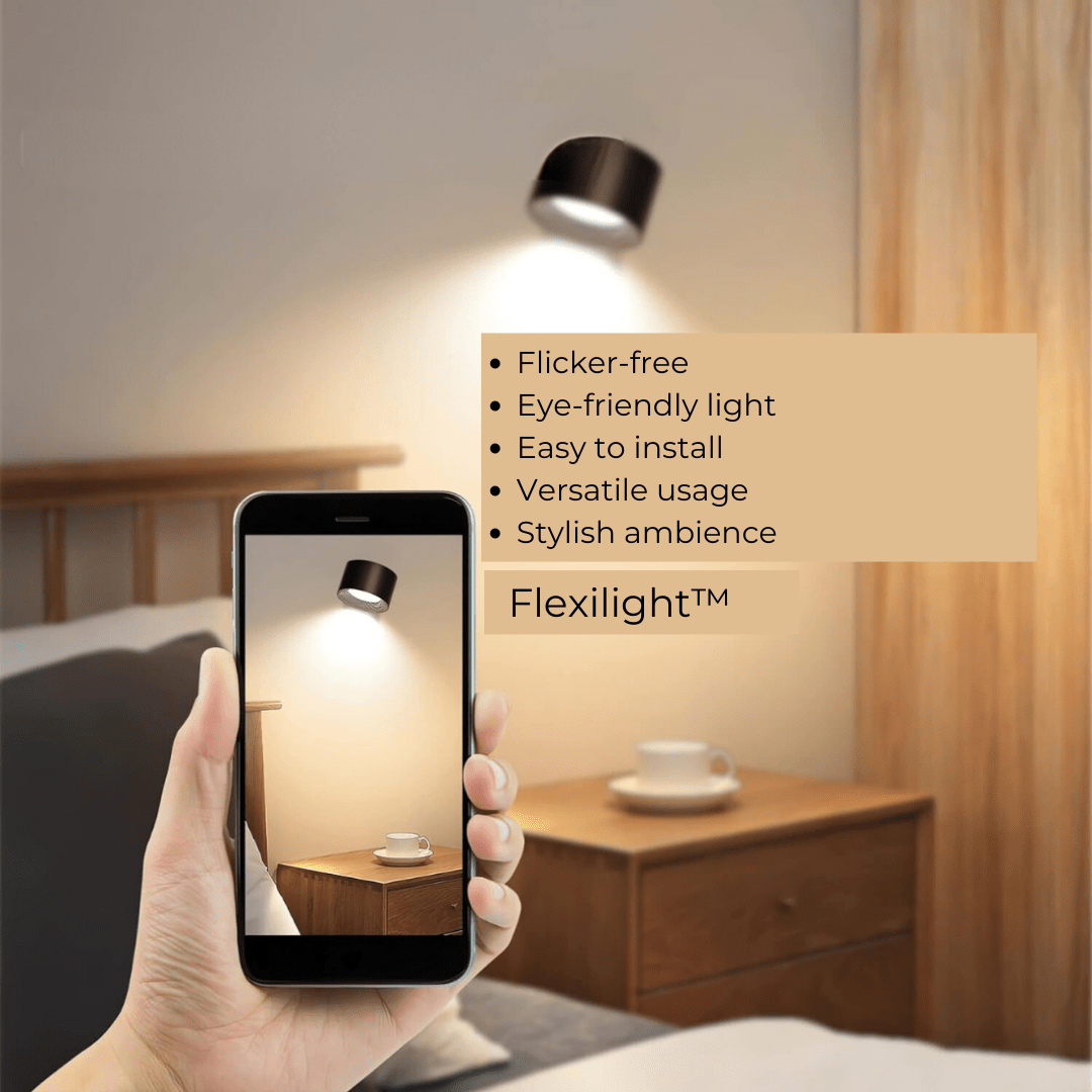 Flexilight | Wireless LED Wall Light with Touch Control & 360° Rotation