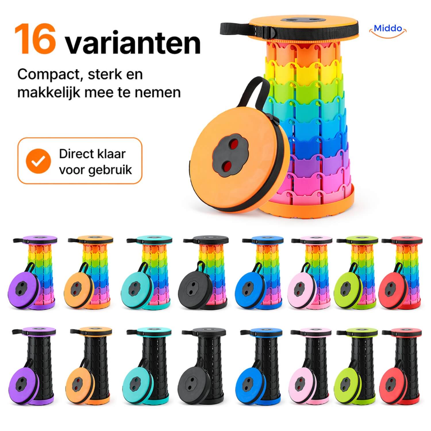 FlexiStool™ Adjustable Telescopic Stool with Non-Slip Surface