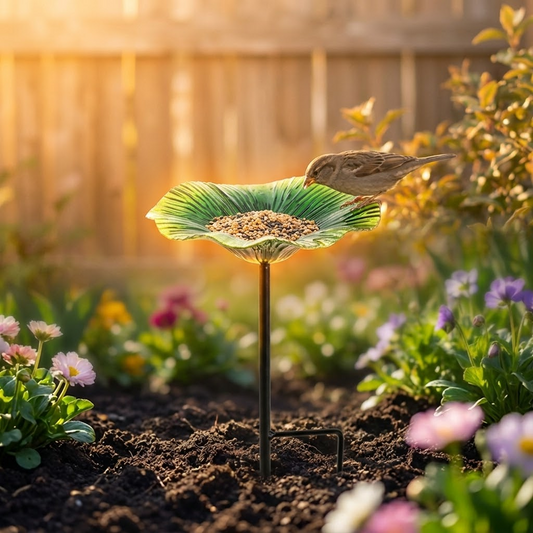 Floressa™ – Hand Painted Flower Bird Feeder Stake