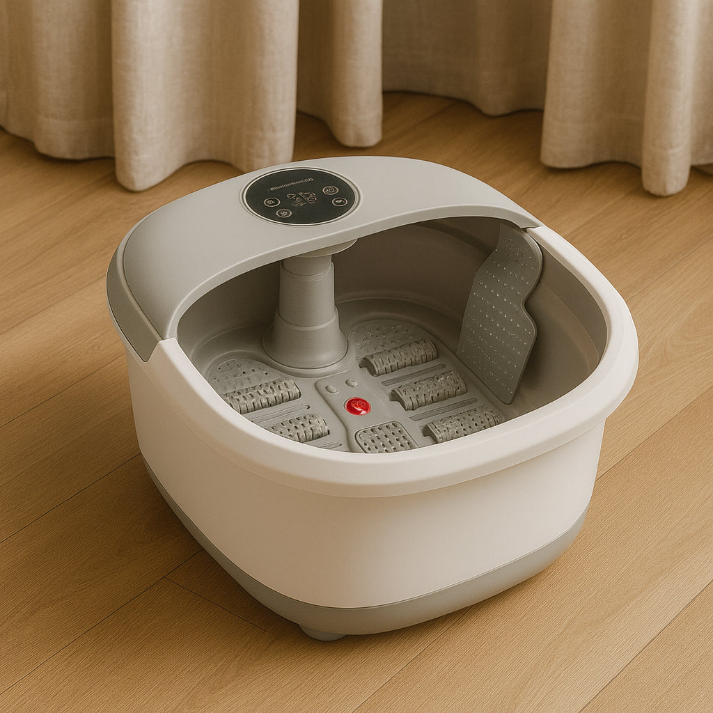 Foldable Luxury Foot Spa with Massage, Temperature Control & Remote Control