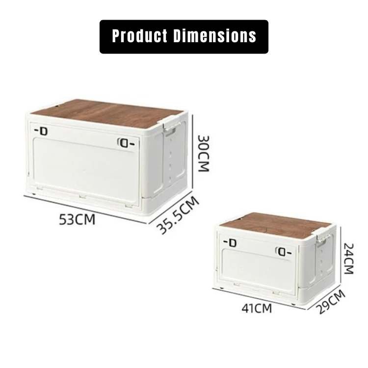 Foldable Outdoor Storage Container with Cutting Board Lid