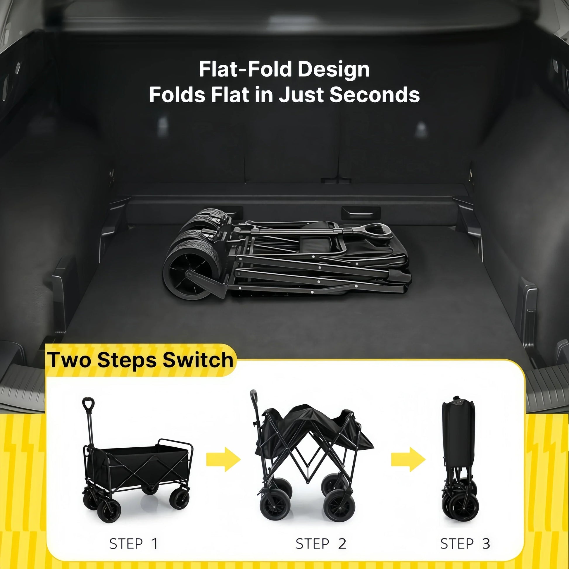 Foldable Utility Wagon for Camping & Outdoors