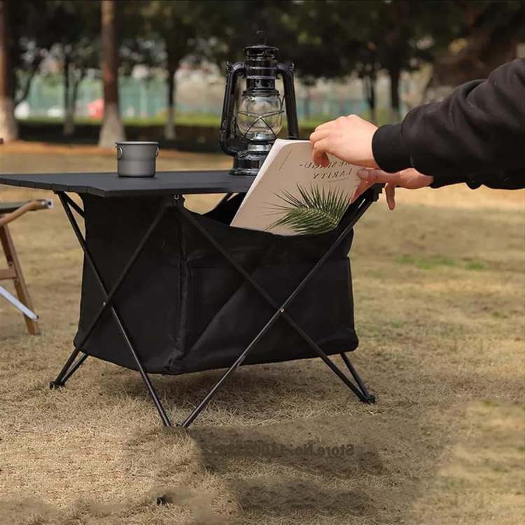 Folding Portable Camping Table with Storage