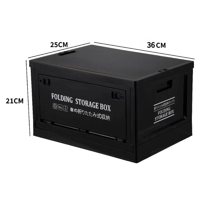 Folding Storage Crate with Wood Lid