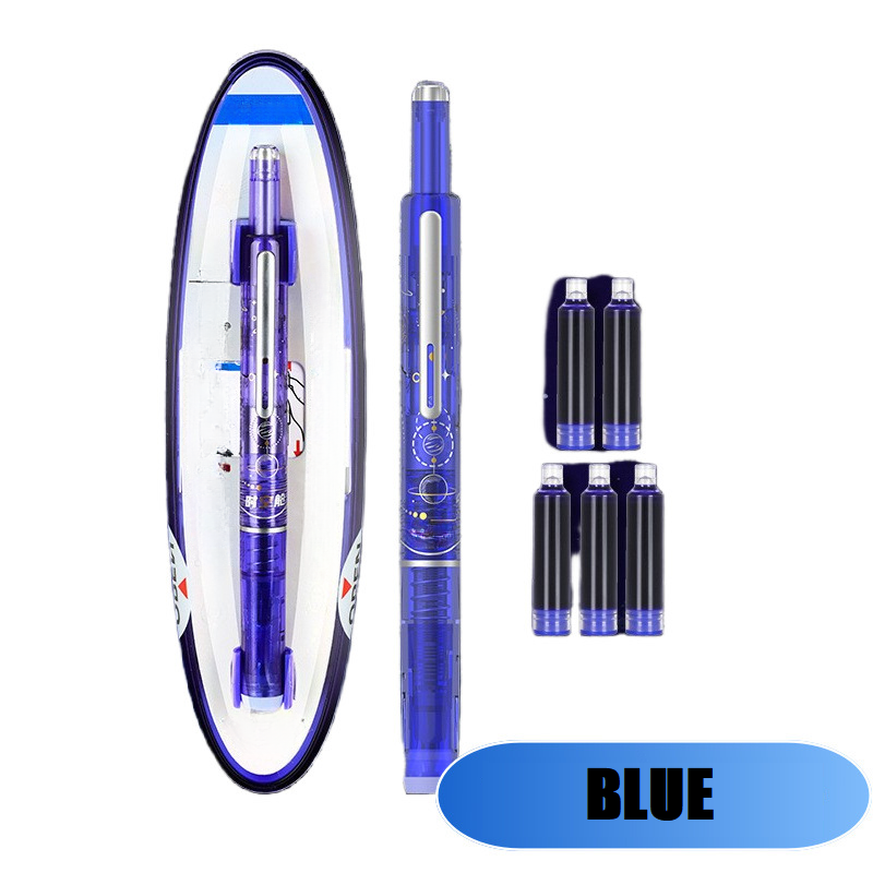 Fountain Pen - Retractable and Refillable Fountain Pen with Ink Cartridges