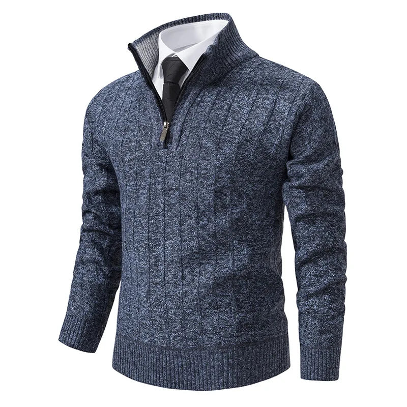 Frederick | Men's Half-Zip Cable Knit Sweater - Image 1