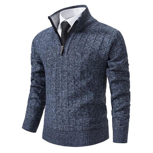 Frederick | Men's Half-Zip Cable Knit Sweater - Image 1