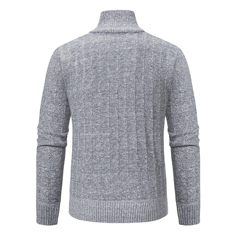 Frederick | Men's Half-Zip Cable Knit Sweater - Image 4