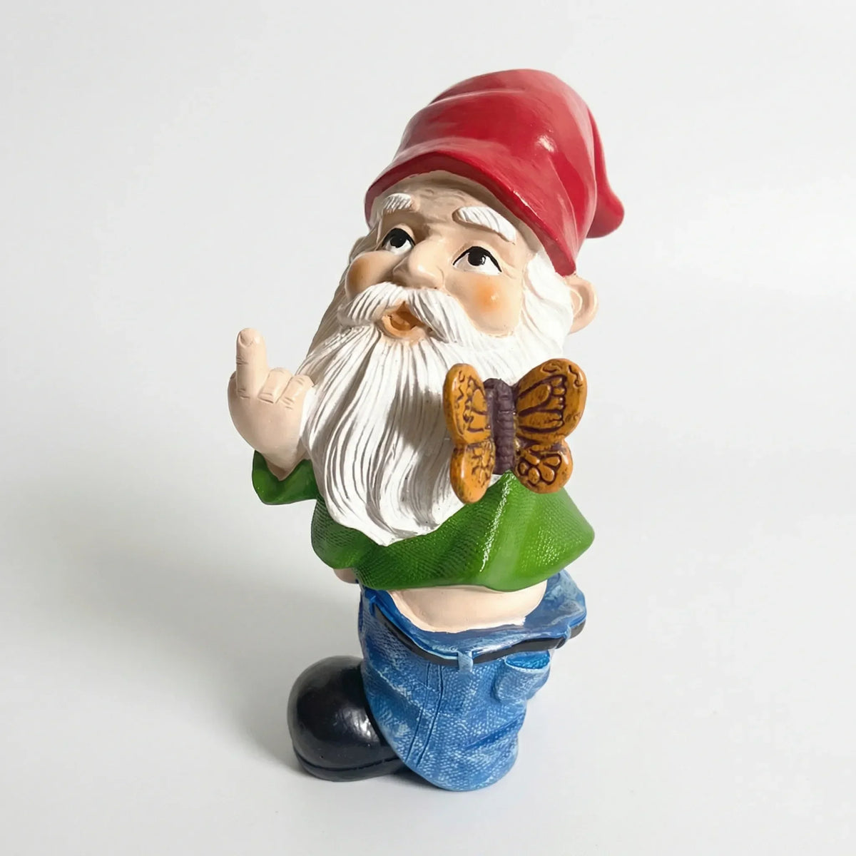 Funny Garden Gnome Ornament with Window Motif
