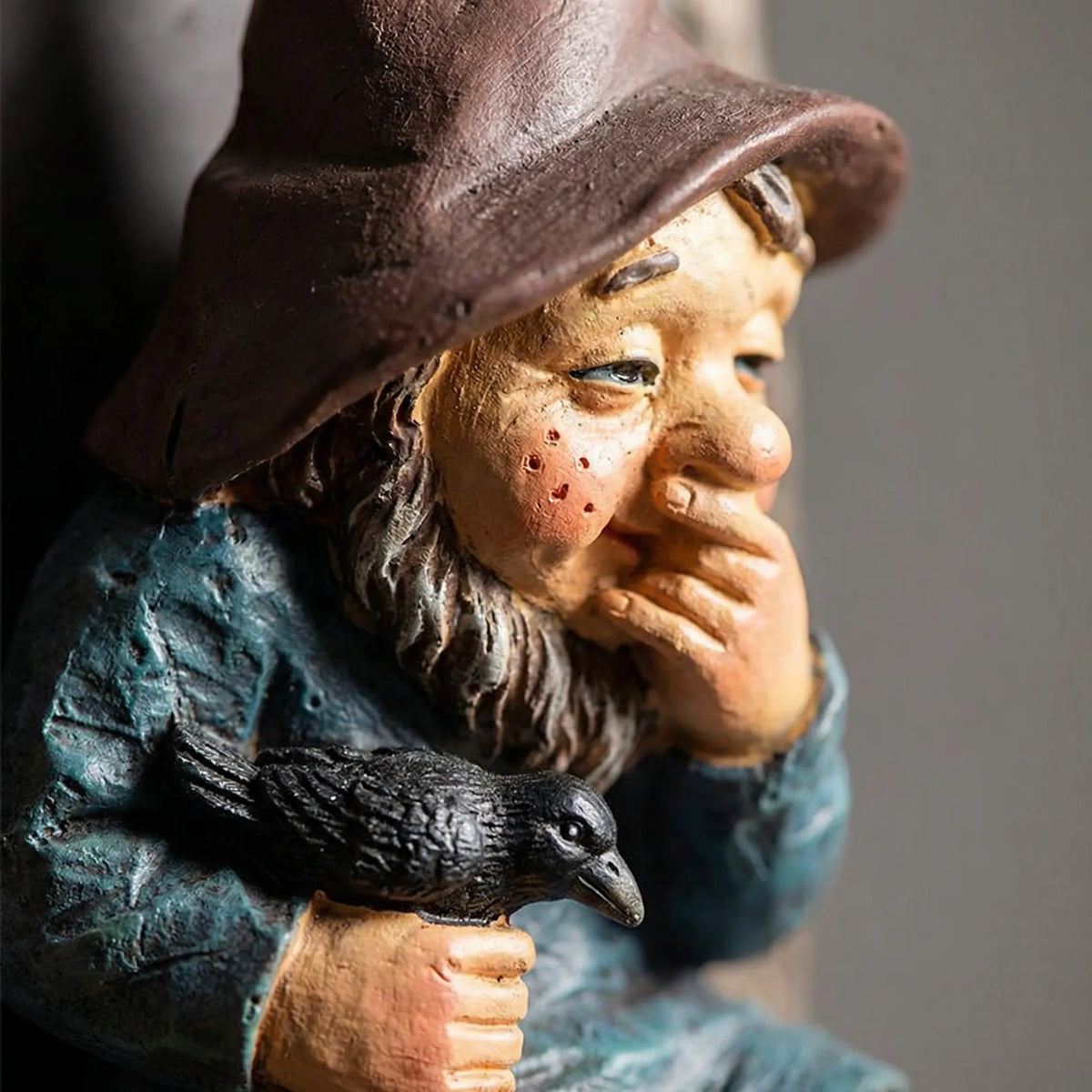 Funny Garden Gnome Ornament with Window Motif