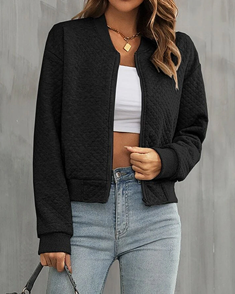 Image of Gale | Women's Zip-Up Quilted Bomber Jacket