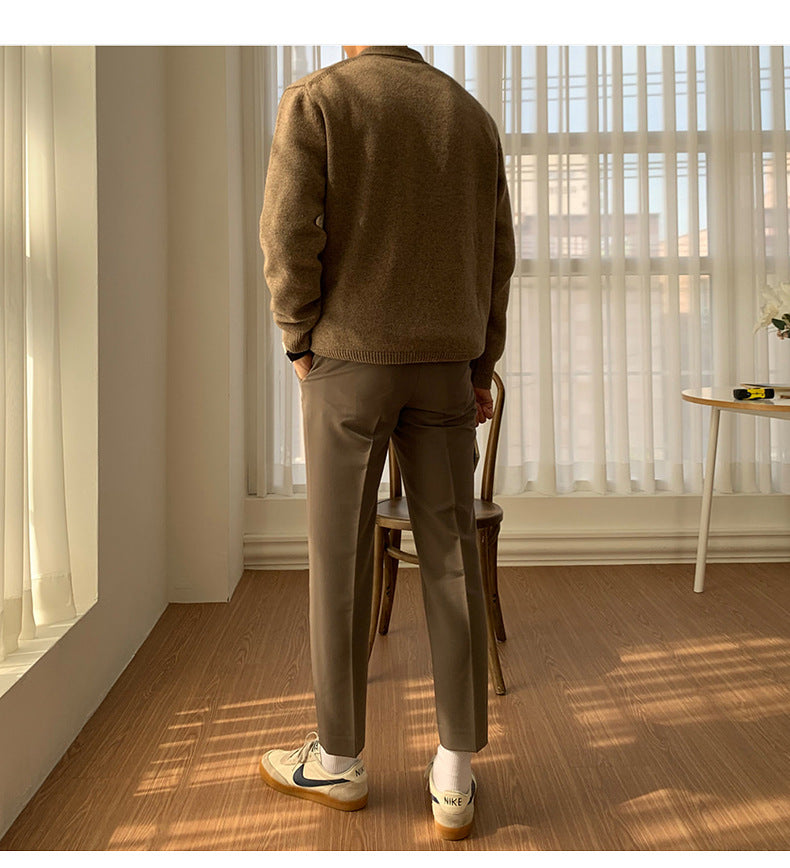 Image of Gary | Men's Long Sleeve Knit Polo Sweater