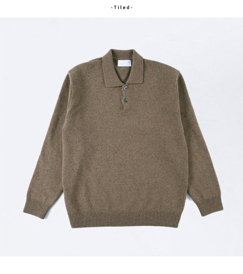 Image of Gary | Men's Long Sleeve Knit Polo Sweater