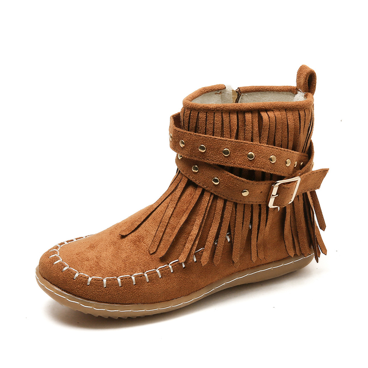 Image of Gina | Women's Fringe Buckle Ankle Boots