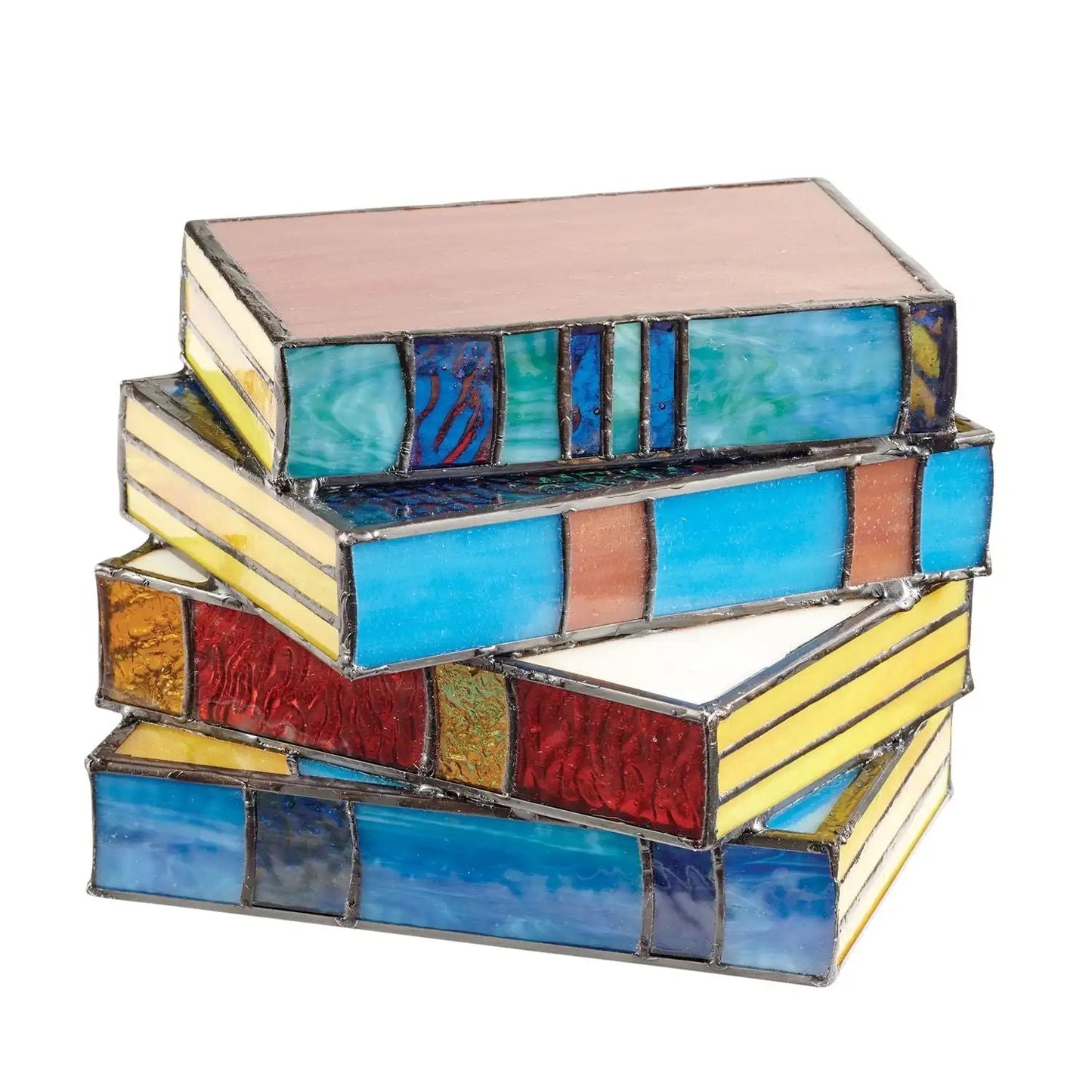 GlassNovel - Colored Glass Book Lamp