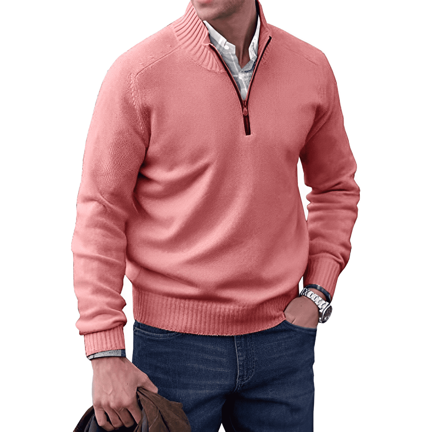 Image of Glen | Men's Quarter-Zip Mock Neck Sweater
