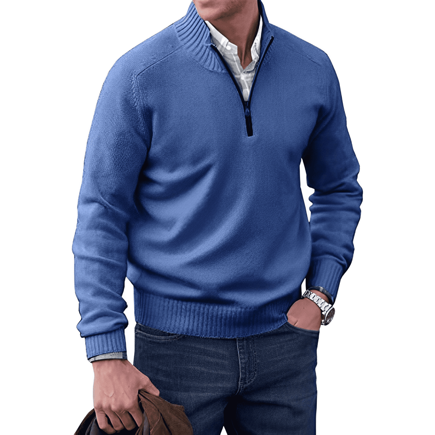 Image of Glen | Men's Quarter-Zip Mock Neck Sweater