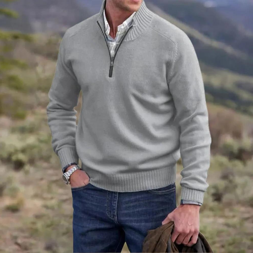 Image of Glen | Men's Quarter-Zip Mock Neck Sweater