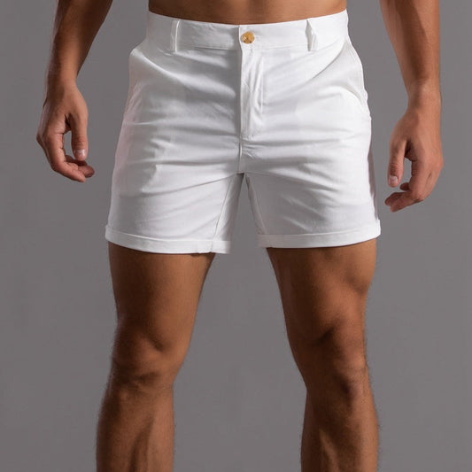 Image of Glen | Men's Rolled Hem Casual Chino Shorts