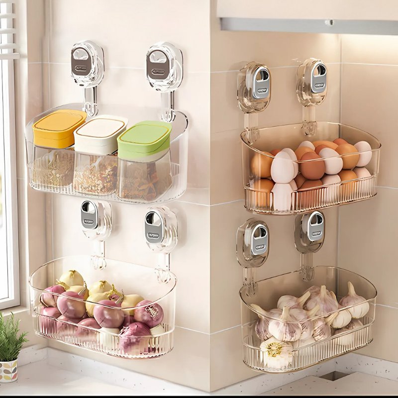 GlideHold® Organizer Rack: Organizer Storage Rack with Drain Hole