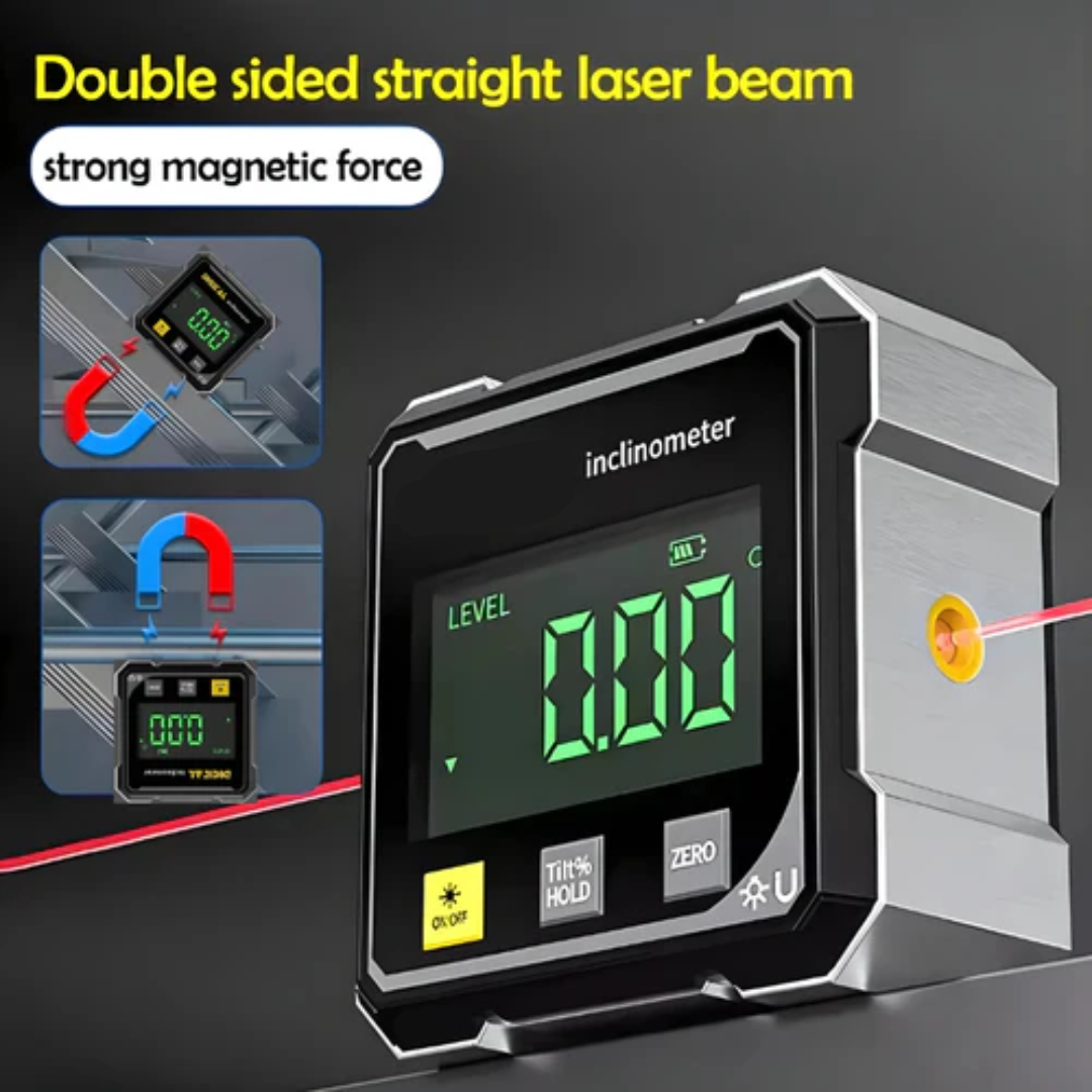 Globetrek° Digital Inclinometer: Digital Magnetic Side Laser Level