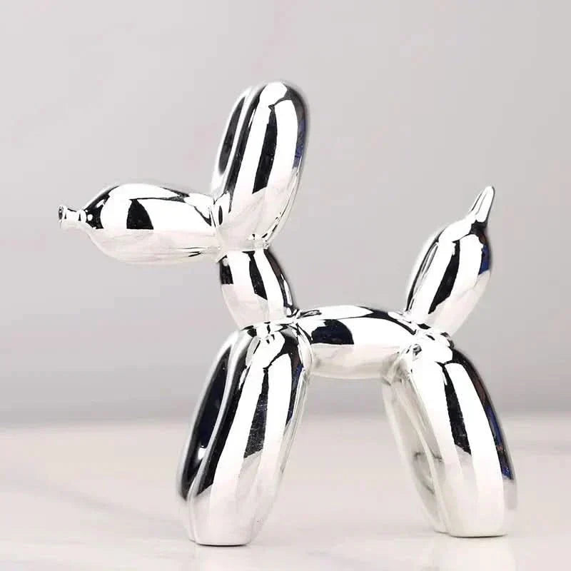 Glossy Resin Balloon Dog Sculpture – Modern Living Room Décor